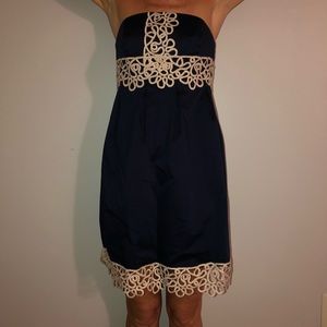 Lily Pulitzer Dress Navy and Gold